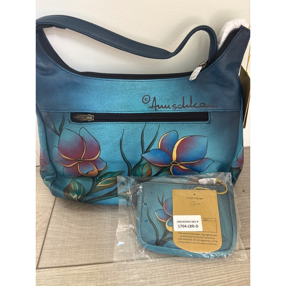 Anuschka Hand Painted Leather Handbag/Purse New with tags - Picture 2 of 3